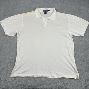 Ralph Lauren Purple Label Men’s Polo Shirt White Short Sleeve Italy Large